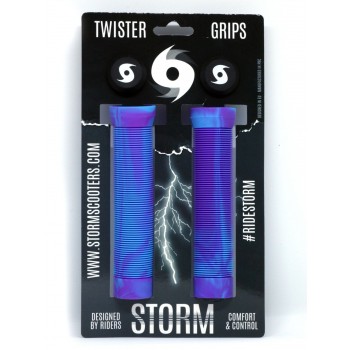Storm Twister Scooter Grips - Teal/Purple