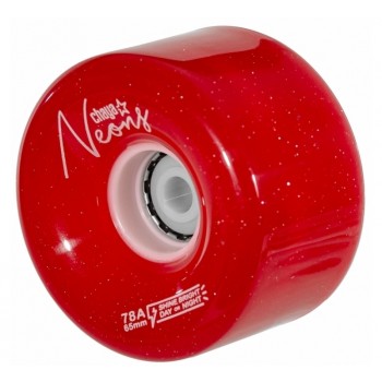 Chaya Neon LED Red Roller Skate Wheels (Pack of 4)
