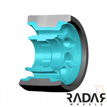 Radar Halo Derby Wheels - Charcoal/Blue 59mm 95A