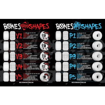 Bones STF Decenzo Gizzmo 103A V2 Locks Skateboard Wheels 52 mm -	White (Pack of 4)