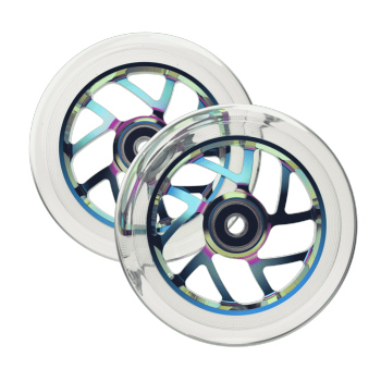 Fuzion Flight Scooter Wheels - Clear/Neochrome