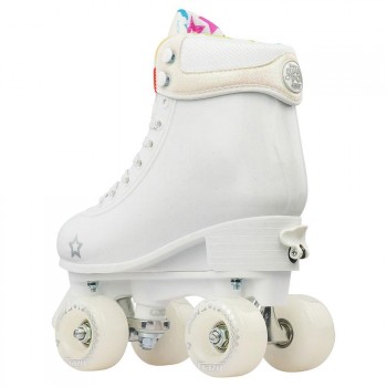 Crazy Gliter Adjustable Roller Skates - White Glitter