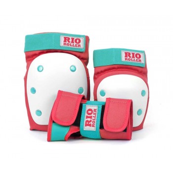 Rio Roller Triple Pad Set - Red/Teal