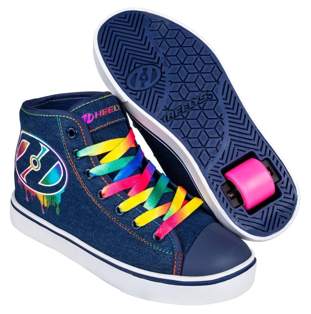 rainbow fire heelys