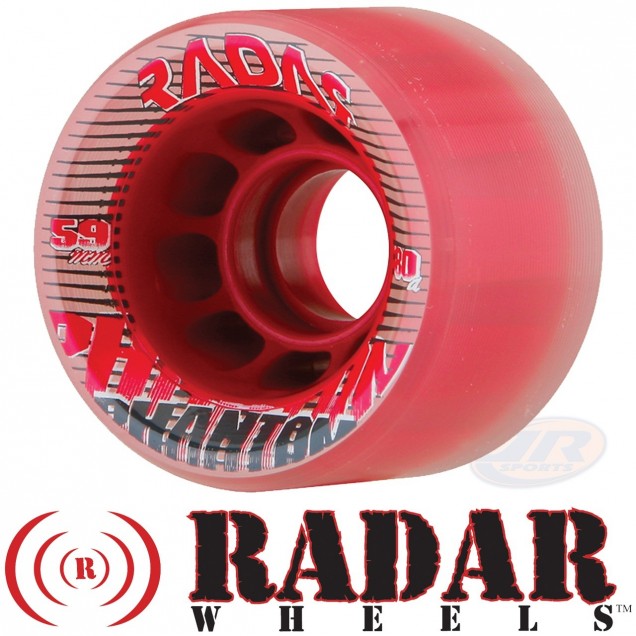 Radar Phantom Wheels - Clear Red 59mm 80A
