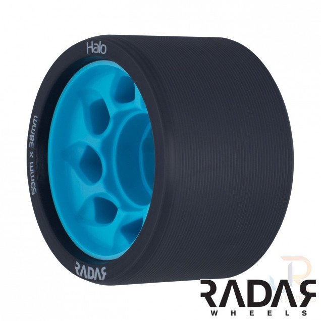 Radar Halo Derby Wheels - Charcoal/Blue 59mm 95A