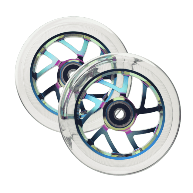 Fuzion Flight Scooter Wheels - Clear/Neochrome