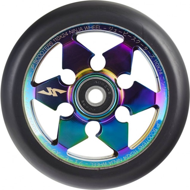 JP Ninja 6-Spoke Pro Scooter Wheel 110mm - Neochrome