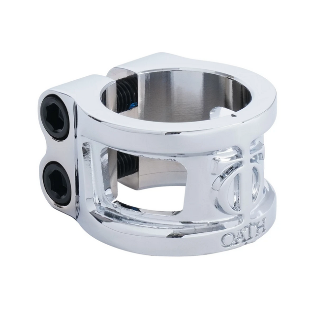 Oath Cage V2 Alloy 2 Bolt Scooter Clamp - Neo Silver