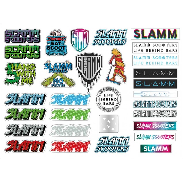 Slamm Scooters Sticker Sheet
