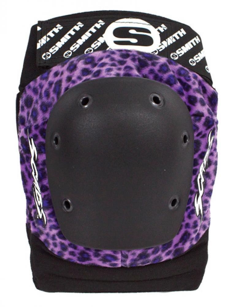 Smith Scabs Elite Leopard Knee Pads Purple Protective Gear Roller Derby