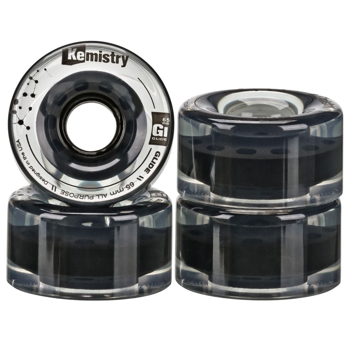Kemistry Glide 65mm 82A Outdoor Roller Skate Wheels (Set of 4) GoSk8