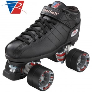 Riedell R3 Black Roller Speed Skates