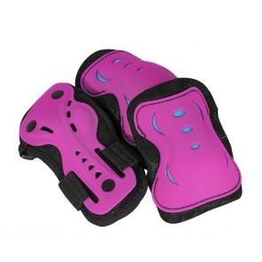 AC760 Triple Pad Skate Set Pink - Blue