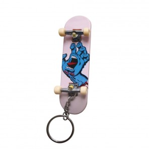 Santa Cruz Screaming Hand Complete Skateboard - White/Blue 7.75"