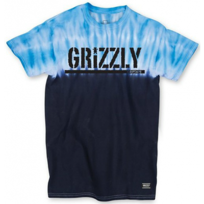 Grizzly Fire Blue Tie Dye Tee