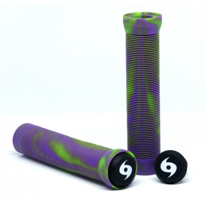 Storm Twister Scooter Grips - Lime/Purple