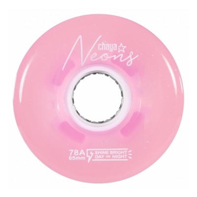 Chaya Neon LED Pink Roller Skate Wheels (Pack of 4)