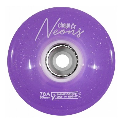 Chaya Neon LED Purple Roller Skate Wheels (Pack of 4)