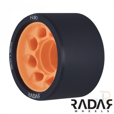 Radar Halo Derby Wheels - Charcoal/Orange 59mm 86A