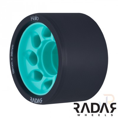 Radar Halo Derby Wheels - Charcoal/Teal 59mm 88A
