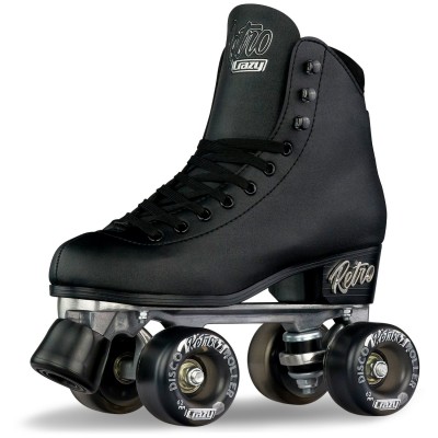Crazy Retro Classic Quad Roller Skates - Black
