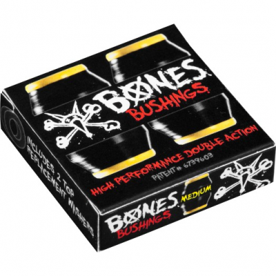 Bones Wheels Bushing 91a Hard Hardcore - Black/Yellow