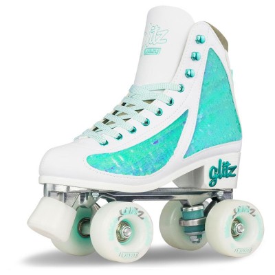 Crazy Glitz Sequin Fashion Roller Skates  - TURQUOISE