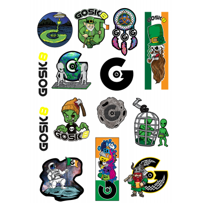 Gosk8 Sticker Sheet A3 - 14 stickers