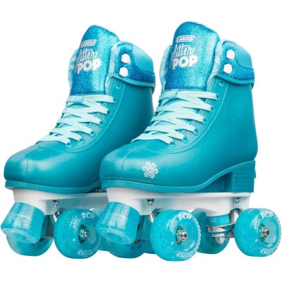 Crazy Gliter Adjustable Roller Skates - Teal Glitter
