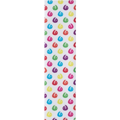 Hella Grip Sloth Dot Pro Scooter Grip Tape - Rainbow Sloths On White