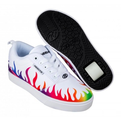 heelys shoes boys wheels flames rainbow prints pro skating gosk8