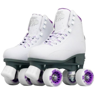 Crazy POP Adjustable Roller Skates - WHITE
