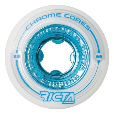 Ricta Chrome Core 99a 53mm Skateboard Wheels - White  (Pack of 4)
