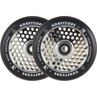 Root Honeycore Black Pro Scooter Wheels 110mm (Pair) - Mirror