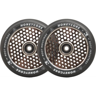 Root Honeycore Black Pro Scooter Wheels 120mm (Pair) - Mirror