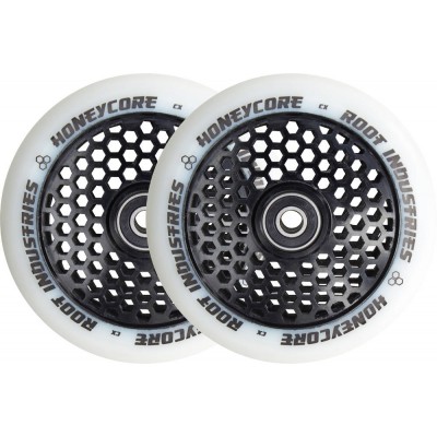 Root Honeycore White 110mm Pro Scooter Wheels 110mm (Pair) - Black