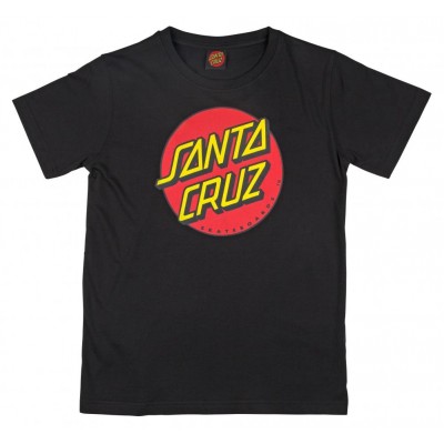 Santa Cruz Youth Classic Dot T-Shirt - Black