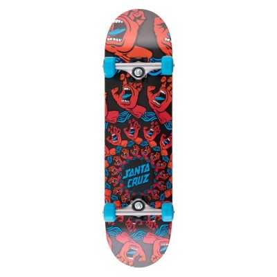 Santa Cruz Mandala Hand Full Complete Skateboard 8"  - Red/Blue