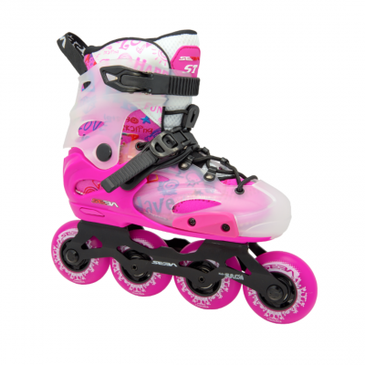 SEBA ST MX  Adjustable Inline Roller Skates - Pink