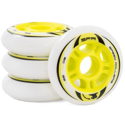 SFR Recreational Inline Wheels - White / Yellow