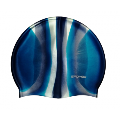 Spokey Silicone Swimming Cap Abstract - Blue/Silver