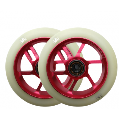 UrbanArtt S7 Scooter Wheel 110mm (Pair) - Grey/Red
