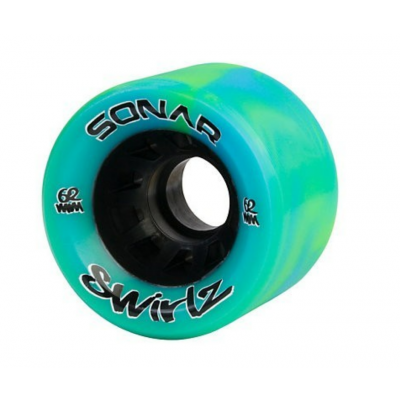 Sonar Swirlz Roller Skate Wheels - 62mm 95A ( pack of 4)