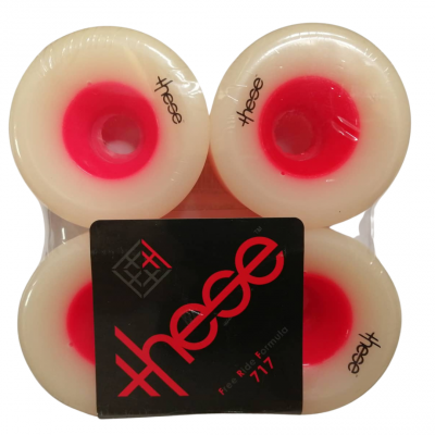 These FRF 717 80A 69.5mm Longboard Wheels - Red Hub (Pack of 4)
