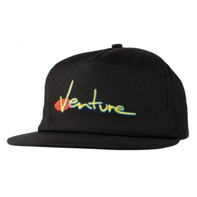 Venture Snapback Cap 90S - Black