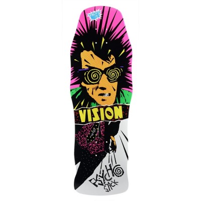 Vision Original Psycho Stick Skateboard Deck White- 10" 