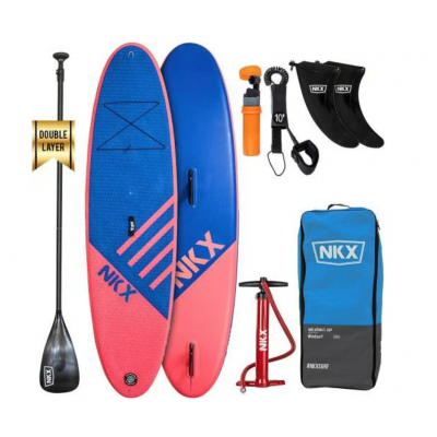 NKX Windsurf Inflatable SUP - Blue-Red 10.4"