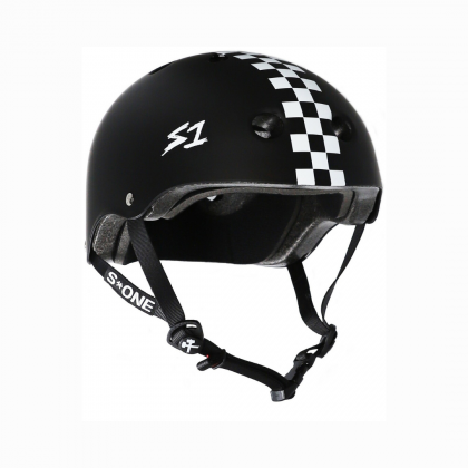 S One Lifer Helmet - Black Matte with White Checkers