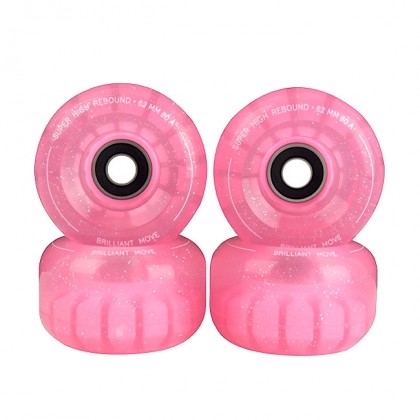 Luna Skates Wheels 80A (pk 4) - Pink